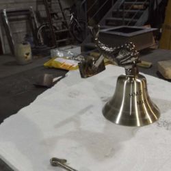 200 mm nickel silver sub watch bell and dolphin bracket